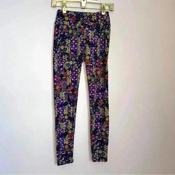 LuLaRoe Leggings OS, Colorful Geometric Pattern, Fits a small, EUC - Picture 1 of 4